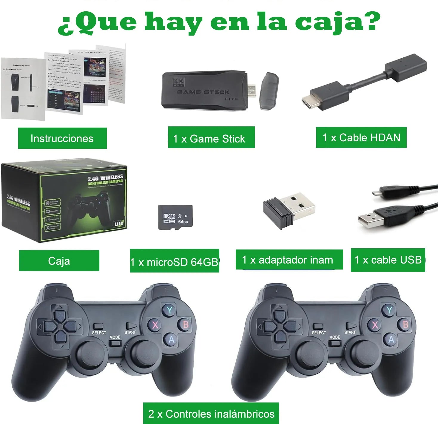 Consola Retro Con 2 Mandos (+10.000 Juegos Incluidos)